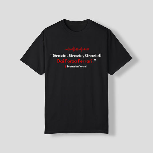 Sebastian Vettel | funny radio quote | Grazie, Dai Forza Ferrari!