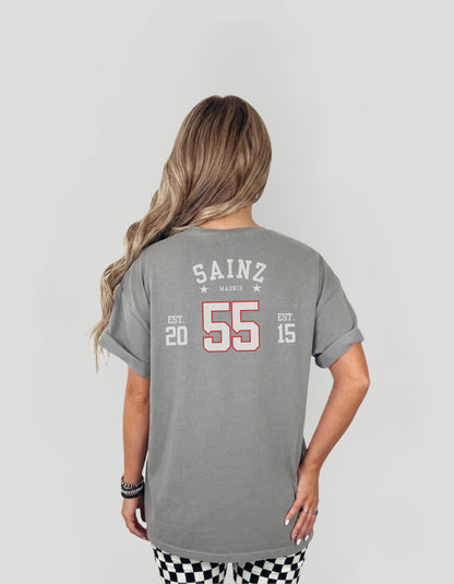 Carlos Sainz F1 Jersey Style T-Shirt, Scuderia Ferrari | Unisex